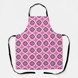 Mid-Century Pink Quatrafoil Apron Schort