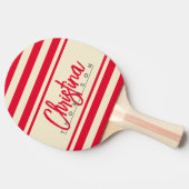 Mid-Century Polo Banner Cherry Picking Roze Naam Tafeltennisbatje (Zijkant)