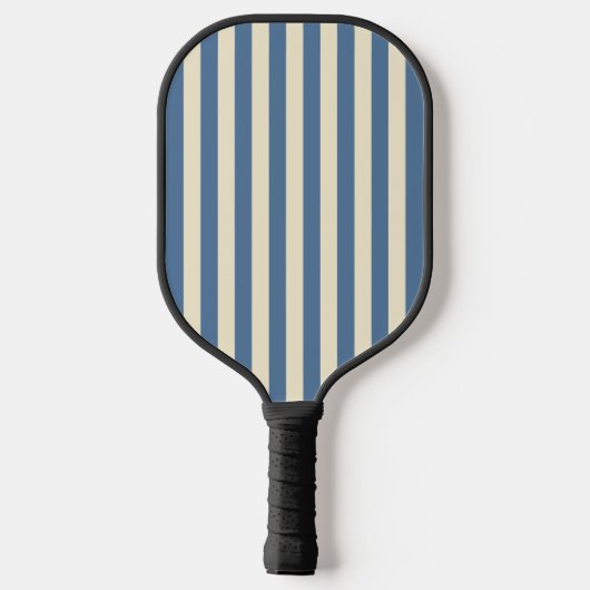 Mid-Century Polo Striping Capri Blauw Pickleball Paddle (Achterkant)