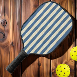 Mid-Century Polo Striping Capri Blauw Pickleball Paddle