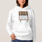Mid Century  Radio Retro Muziekliefhebber Hoodie (Voorkant)
