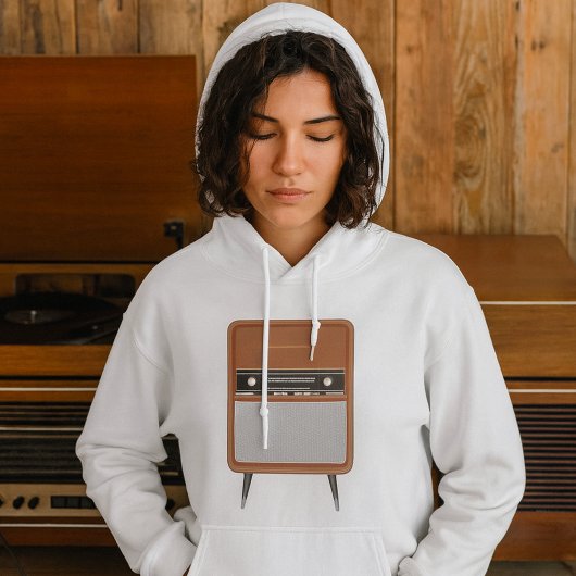 Mid Century  Radio Retro Muziekliefhebber Hoodie