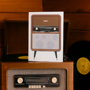 Mid Century Radio Retro Muziekliefhebber Kaart