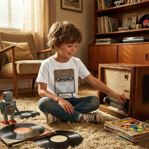 Mid Century  Radio Retro Muziekliefhebber T-shirt