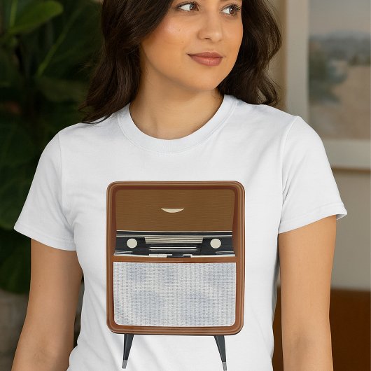 Mid Century  Radio Retro Muziekliefhebber T-shirt