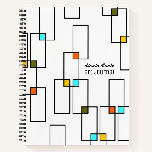 Mid Century rechthoeken Notitieboek (Voorkant)