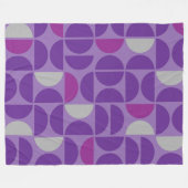 Mid Century Regal Tegels Fleece Deken (Voorkant (Horizontaal))