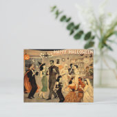 Mid Century Retro 40s Halloween Martini Feest Briefkaart (Staand voorkant)