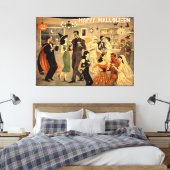 Mid Century Retro 40s Halloween Martini Feest Canvas Afdruk (Insitu (Slaapkamer))