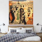 Mid Century Retro 40s Halloween Martini Feest Canvas Afdruk (Insitu (Slaapkamer))