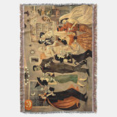 Mid Century Retro 40s Halloween Martini Feest Deken (Voorkant Verticaal)