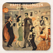 Mid Century Retro 40s Halloween Martini Feest