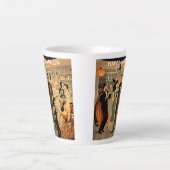 Mid Century Retro 40s Halloween Martini Feest Latte Mok (Voorkant)