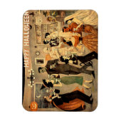 Mid Century Retro 40s Halloween Martini Feest Magneet (Verticaal)