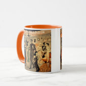 Mid Century Retro 40s Halloween Martini Feest Mok (Voorkant links)
