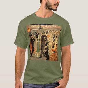 Mid Century Retro 40s Halloween Martini Feest T-shirt