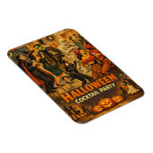 Mid Century Retro 50s Halloween Martini Feest Magneet (Rechterzijde)