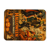Mid Century Retro 50s Halloween Martini Feest Magneet (Horizontaal)