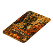 Mid Century Retro 50s Halloween Martini Feest Magneet (Linkerzijde)