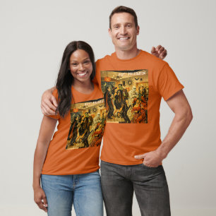 Mid Century Retro 50s Halloween Martini Feest T-shirt