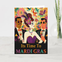 Mid Century Retro 60s Mardi Gras Cocktail Party