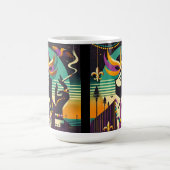 Mid Century Retro 60s Mardi Gras The Smoking Man Koffiemok (Center)