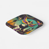 Mid Century Retro 60s Mardi Gras The Smoking Man Papieren Bordje (Gebogen)