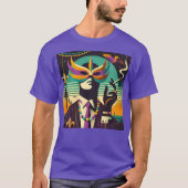 Mid Century Retro 60s Mardi Gras The Smoking Man T-shirt (Voorkant)