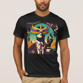 Mid Century Retro 60s Mardi Gras The Smoking Man T-shirt