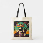 Mid Century Retro 60s Mardi Gras The Smoking Man Tote Bag (Achterkant)