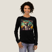 Mid Century Retro 60s Mardi Gras The Smoking Man Tri-Blend Shirt (Voorkant)