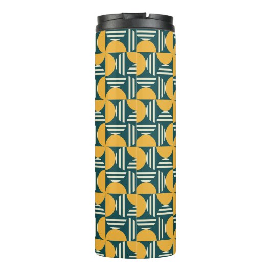 Mid Century Retro Abstract Thermosbeker (Achterkant)