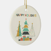 Mid-Century Retro Christmas Trees Keramisch Ornament (Rechts)