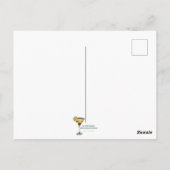 Mid Century Retro Futuristische Circuit Cat Briefkaart (Achterkant)