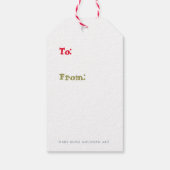 Mid-Century Retro Noel Boho Christmas Gift Label Cadeaulabel (Achterkant)