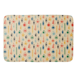 Mid Century Retro Patroon met Kerstboom Speelgoed Badmat