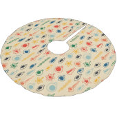 Mid Century Retro Patroon met Kerstboom Speelgoed Kerstboom Rok (Gekanteld)