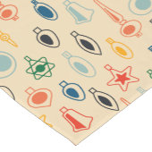 Mid Century Retro Patroon met Kerstboom Speelgoed Korte Tafelloper (Hoek)