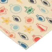 Mid Century Retro Patroon met Kerstboom Speelgoed Tafelkleed (Gekanteld)