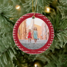 Mid Century Retro Red Baubles 2023 Foto Kerstmis