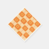 Mid Century Retro Starbursts op Abstracte Pleinen Servet (Hoek)