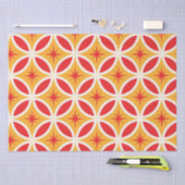 Mid Century Retro Starbursts op rode cirkels Tissuepapier (Craft)