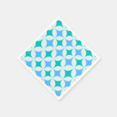 Mid Century Retro Starbursts Patroon Blauwgroen Bl Servet (Hoek)