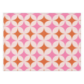 Mid Century Retro Starbursts Patroon Sinaasappel R Tafelkleed (Voorkant (Horizontaal))