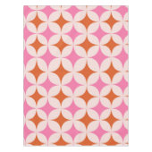 Mid Century Retro Starbursts Patroon Sinaasappel R Tafelkleed (Voorkant)