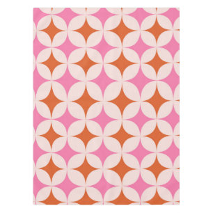 Mid Century Retro Starbursts Patroon Sinaasappel R Tafelkleed