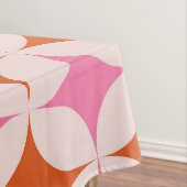 Mid Century Retro Starbursts Patroon Sinaasappel R Tafelkleed (Voorbeeld)