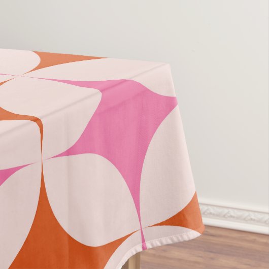 Mid Century Retro Starbursts Patroon Sinaasappel R Tafelkleed (Voorbeeld)