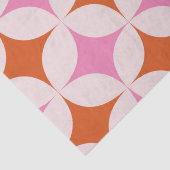 Mid Century Retro Starbursts Patroon Sinaasappel R Tissuepapier (Detail)