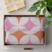 Mid Century Retro Starbursts Patroon Sinaasappel R Tissuepapier (Geschenk)